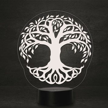 Baum des Lebens Celtic Symbol Esoterik LED Lampe Personalisierte 3D 2D Led Geschenk Lampe Kinder Geburtstag Hochzeit Muttertag  Partner Familie Freunde Geburt Nachtlicht Schlummerlicht personalisiert mit Namen