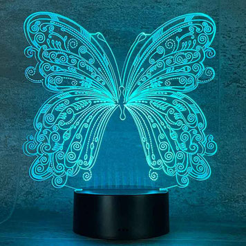 Schmetterling Butterfly Geburtstag Birthday Geschenk 3d Led Lampe