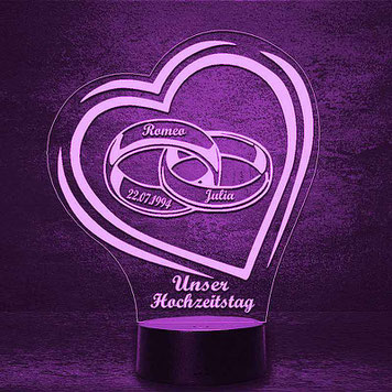 Personalisierte 3D 2D Led Geschenk Lampe Kinder Geburtstag Hochzeit Muttertag  Partner Familie Freunde Geburt Nachtlicht Schlummerlicht personalisiert mit Namen