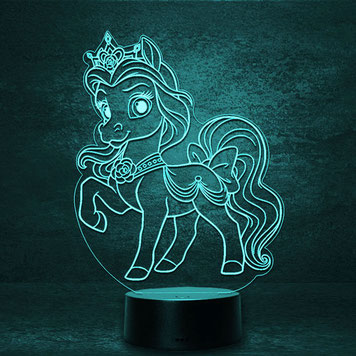 Kleines Pony Geburtstag Birthday Geschenk 3d LED Lampe
