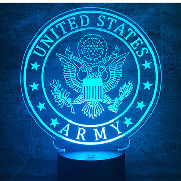 US ARMY Logo Emblem Wappen Flagge Geschenk Lampe