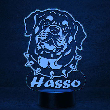 Rottweiler Hund 3D 2D Led Lampen Geschenke für Hochzeit Geburtstag Kinder Taufe Nachtlicht personalisierte Fotogravur Fotogeschenke led light