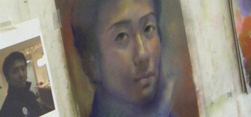 肖像画　パステル画　パステル画教室