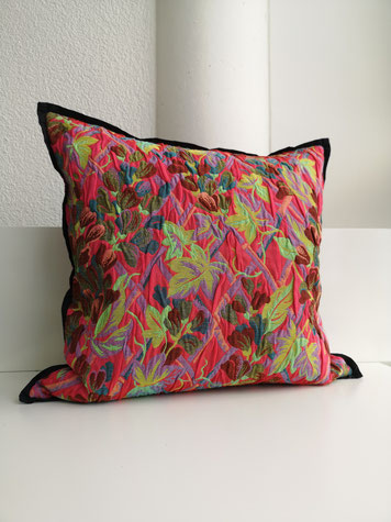 Kissenhülle Jacquard pink