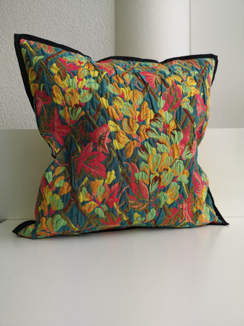 Kissenhülle Jacquard petrol