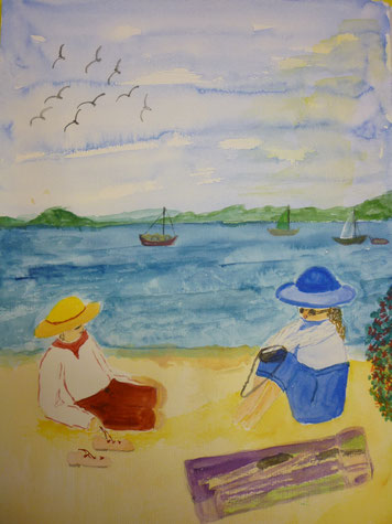 Kinder am Strand - April 2015