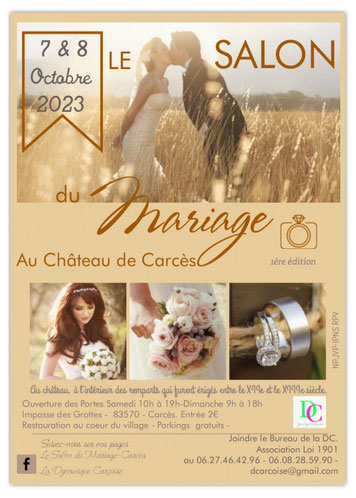 Le Salon du Mariage Carces - 07 et 08 Octobre 2023