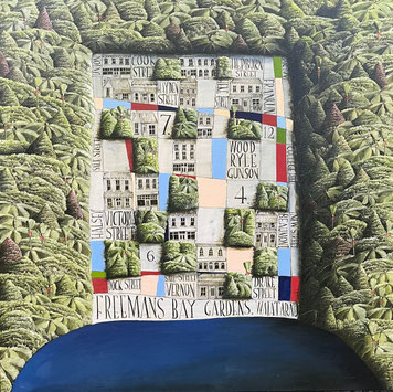 'Freemans Bay', 76 x 76 cm oil on canvas 2025 SOLD