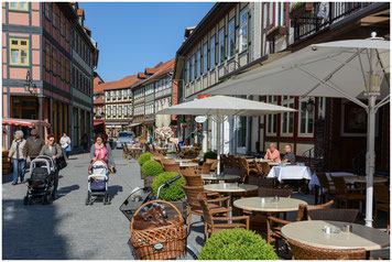 Wernigerode Altstadt Fachwerkhäuser Einkaufsstrasse