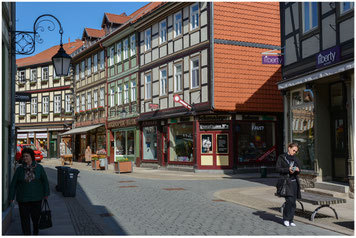 Wernigerode Altstadt Fachwerkhäuser Einkaufsstrasse