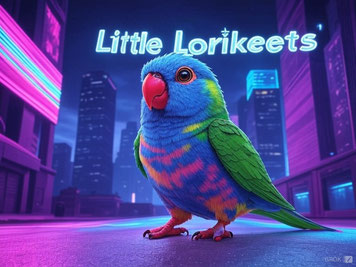 Little Lory waiting to have fun 