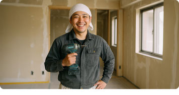 【イメージ写真】新潟県加茂市で建設業許可を取得したリフォーム業の職人さん