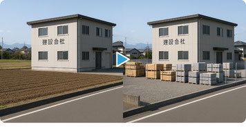 【イメージ画像】農地を会社の資材置き場に転用・変更・切替（新潟県加茂市）