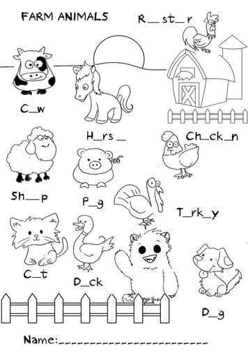 cute monster Big George children picture activity color page Book English kids ESL worksheet color free animals