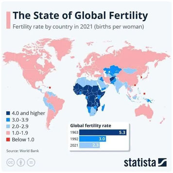 L’état du taux de fécondité mondial