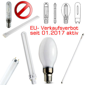 Verkausverbot für HQL-Lampen und Leuchtmitteln