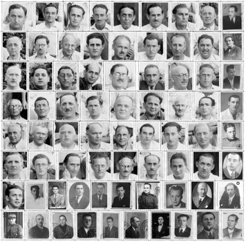 Composizione con le foto disponibili degli internati passati per il campo fascista di Casoli (CH).
