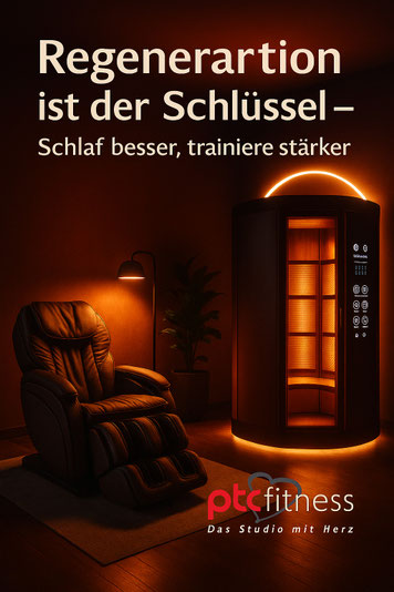 Erholung ist der Schlüssel zum Erfolg – mit ausreichend Schlaf holst du das Maximum aus deinem Training im PTC Fitnessstudio Hildesheim.