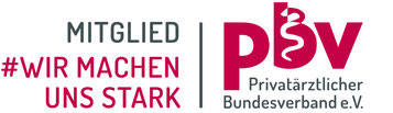 mitgliederlogo des pbv mit den slogan "wir machen uns stark"