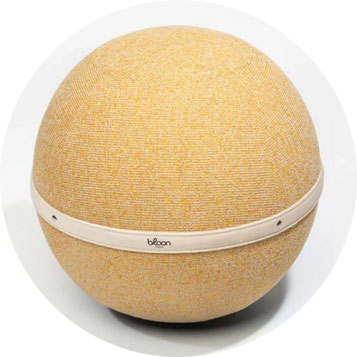 Siège ergonomique Bloon moucheté mimosa, alternative confortable à la chaise de bureau