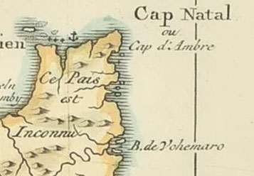 The map of Bellin of 1747 of the Bay of Vohemar has only two islands left.
