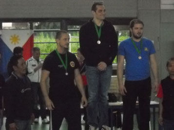 Marcello Varenna al momento della premiazione del 3°posto nella categoria sopra 80 kg