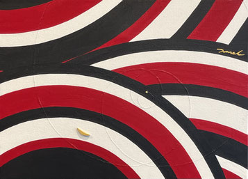 MINAMO no UTA S 1   F4   333mm×242mm   2025 Acrylic on canvas, wood