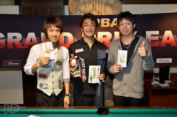 昨年のGPE・年間Top3。左から、2位・土方隼斗、1位・栗林達、3位・赤狩山幸男