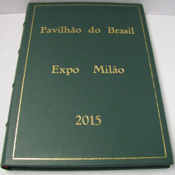 Signature book Pavilhao do Brasil by bookbinder Conti Borbone