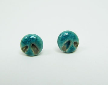 bijou d'oreilles en raku simplement terre