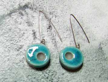 bijou en raku bleu
