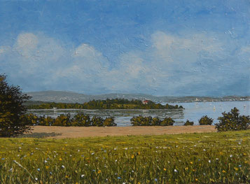 Mainau, Überlinger See, Bodensee (Öl auf Leinwand, 22 x 30 cm, verkauft)