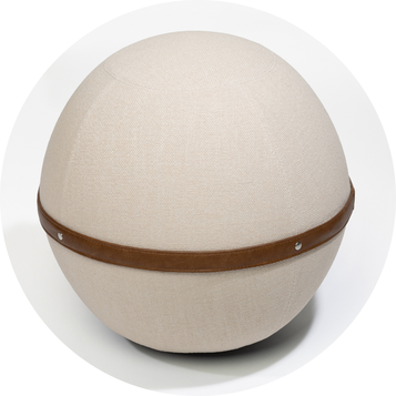 Assise active Bloon Lin Sésame en tissu effet lin beige pour espace de travail moderne et raffiné
