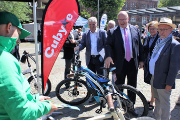 Die e-motion e-Bike Welt Saarbrücken auf dem E-Mobilitätstag in Dillingen