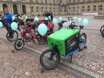 viele verschiedene Lasten e-Bike Marken auf dem Lasten e-Bike Event in Stuttgart