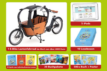 Ein glücklicher Gewinner darf sich über ein Lasten e-Bike von Babboe freuen