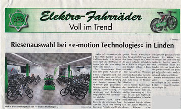 Bericht über die e-motion e-Bike Welt Gießen im Sonntag Morgenmagazin Gießen