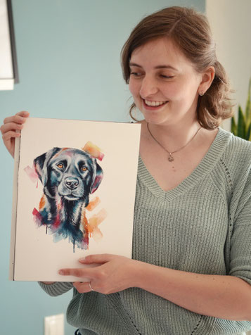 Künstlerin Carolin Behnke von Vitas Artworks - malt moderne, ausdrucksstarke Tierkunst