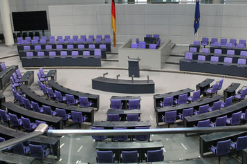 Plenarsaal deutscher Bundestag