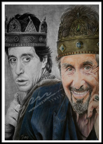 Al Pacino, drawing, draw, zeichnung, fanart, Al Pacino fanart, Al Pacino artwork, realistic portrait, portrait, drawing portrait, the Godfather, der Pate, Serpico, Heat, Donnie Brasco, Scarface 