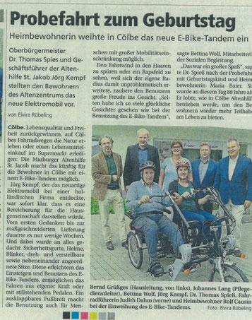 Marburger Altenhilfe St. Jakob jetzt mit Fun2Go unterwegs