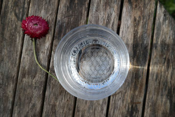 Glas, gläser , trinkglas, becher , wasserglas , Blume des lebens , lebensblume , flower of life , garten , küche , wunderschön , schön , zeitgeist , freiglas , 