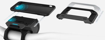 Befestigen Sie ihr Smartphone über den COBI Hub einfach und unkompliziert am Lenkrad des e-Bikes