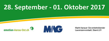 MAG Markt Aarauer Gewerbetreibender vom 28. September bis 1. Oktober 2017