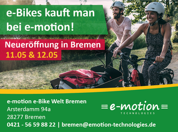 Die e-motion e-Bike Welt Bremen feiert Neueröffnung