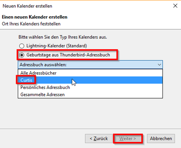 Geburtstage aus Thunderbird-Adressbuch