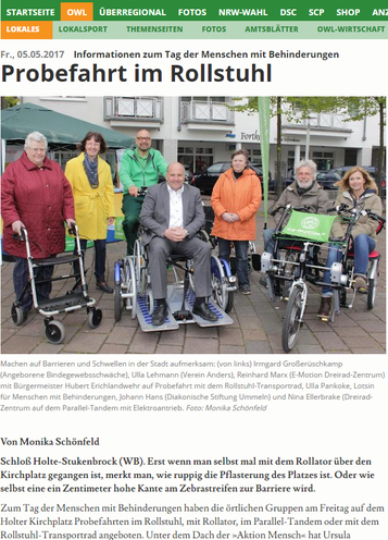 Dreirad Zentrum Bielefeld präsentiert neue Form der Mobilität