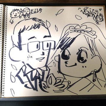 本番前にお見せするラフな下絵です。