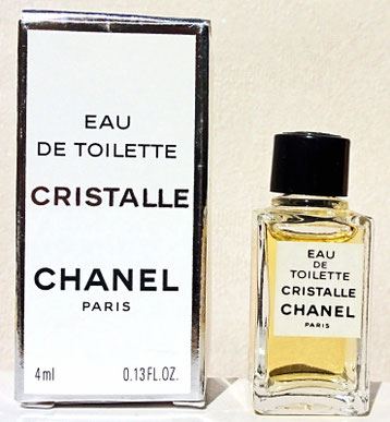 CRISTALLE - EAU DE TOILETTE 4 ML - BOÎTE AVEC SERIGRAPHIE NOIRE, DIFFERENTE DES AUTRES