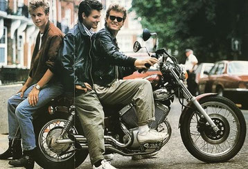 Gruppo musicale "a-ha": Pål Waaktaar-Savoy, Morten Harket e Magne Furuholmen